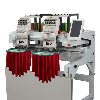 China Garment Shops 2 Head Embroidery Machine Double Head T-shirt Embroidery Machine Double Head Computerized Embroidery Machine for sale