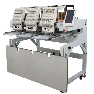 China Garment Shops SIV High Quality Commercial Home Embroidery Machine 3 Heads Automated Embroidery Machine for sale