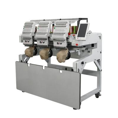 China Garment Shops SIV Computer Automatic Embroidery Machine Three Heads Cap Embroidery Machine for sale