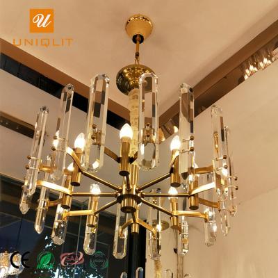 China Good Quality Modern Hotel Lobby Hot Sale 40W Clear E14 Crystal Chandelier Stand for sale