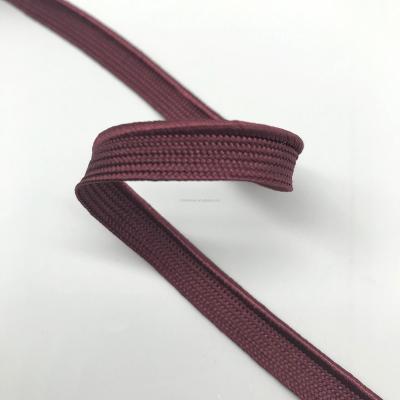 China Sustainable 9mm Wine Color Upholstery Braid Lip Rope For Cushion Cover for sale