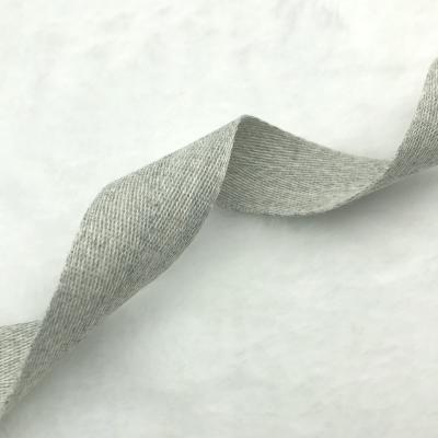 China Fashion Multi Viable 25mm Cotton Color Herringbone Ribbon For Garments for sale