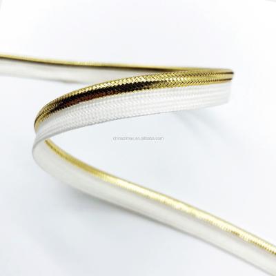 China 1CM SUSTAINABLE GOLD LUREX POLYESTER ROPE SEWING PIPING for sale