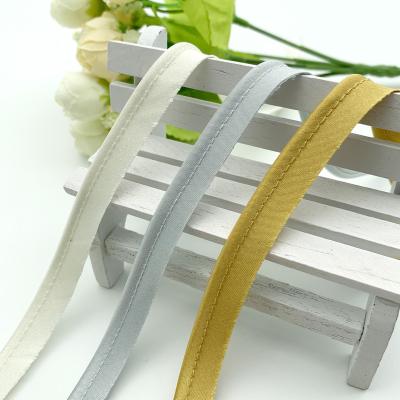 China Elegant Satin 10mm Polyester Satin Bias Piping Tape For Garment for sale