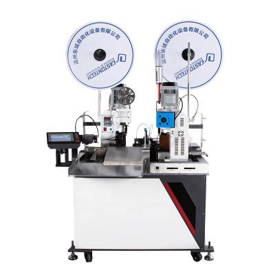 China Full automatic terminal crimping machine wire crimping cutter 20-32AWG EW-22B servo motor dual head stripping terminal crimping machine for sale