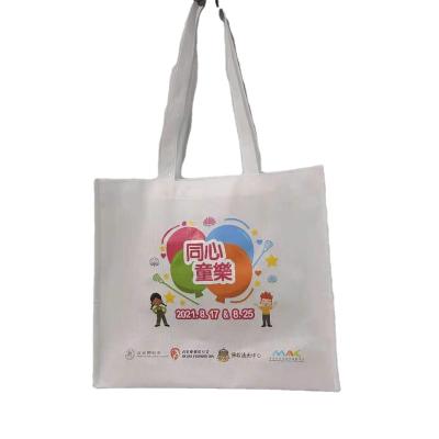 China Custom Printing Eco Solvent Handled Reusable Shopping Tote Bag for sale