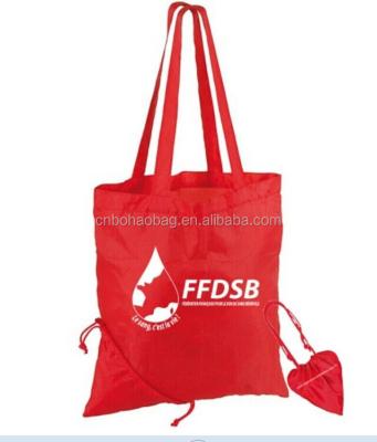 China High quality polyester shopper bag new product folding foldable drawstring bag for sale