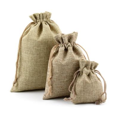 China Custom Various Size Hemp Sack Available Wholesale Drawstring Recyclable for sale