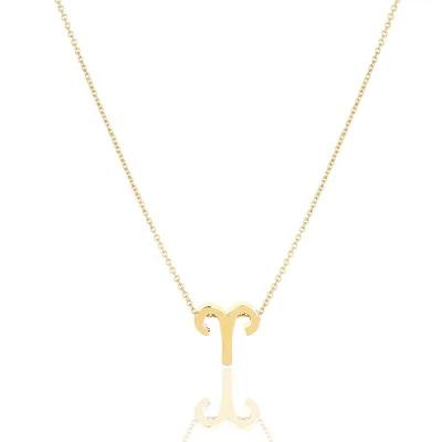 China Elegant Zodiac Women Necklace Zodiac Pendant 925 Silver Gold Plated 18k Jewelry Necklace For Women for sale