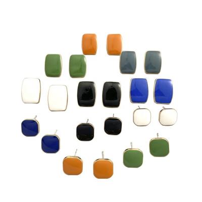 China 2022 Trendy Korean Gold Multy Color Geometric Designer Studs Earring for sale