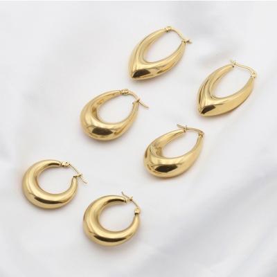 China Trendy Luxury Designer Earrings, 18K Gold Circle Fashion Jewelry Women Popular Brands Brass Earring for sale