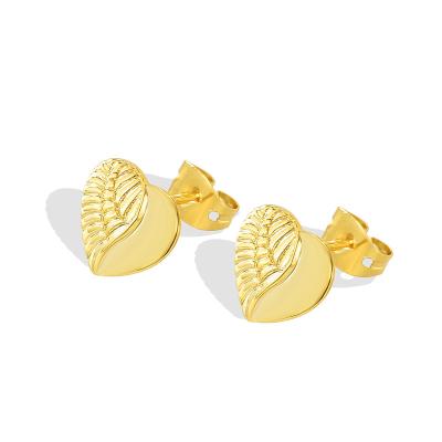 China 2022 New Arrival CLASSIC Heart Earring Jewelry Stud Earrings 18k Gold Earring For Women for sale