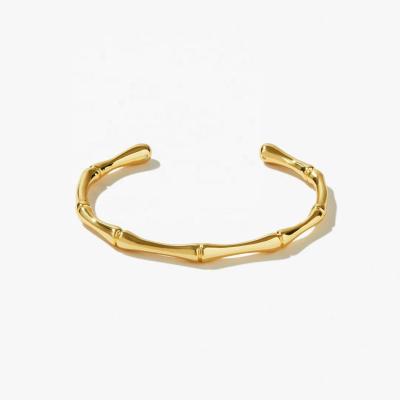 China FASHIONABLE Gold Color Bangles 2022 Trend Bamboo Joint Bracelet For Women Men Party Gift Romantic Fashion Jewelry for sale