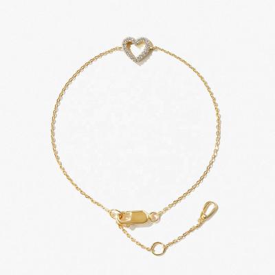 China Fashion Jewelry Bangle Simple Design Style Heart Plating 18K Gold TREND Bangle For Girl for sale