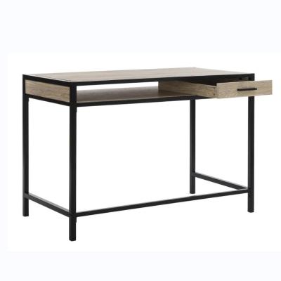 China Storable Metal Wood Frame Computer Desk Computer Furniture Living Room Home Work Writing Study Desk With Drawer for sale