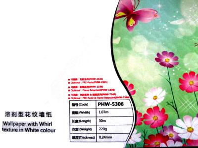 China PVC Eco Friendly Wallpaper Solvent , Inkjet Printing Media for sale