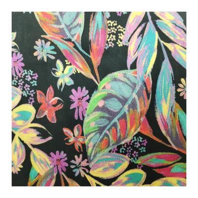 China Double 100% cotton waterproof digital printing twill fabric for floral dress for sale