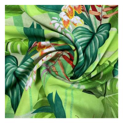 China Anti Pill Hot Sale Custom Flowers Digital Printed 100% Rayon Poplin Printed Fabric For Women Dress for sale