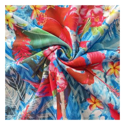 China Stretch cheap price floral design printed swimwear digital printing polyester spandex fabric for apparel for sale