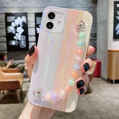 China Shockproof phone case seller full cover handphone accessories with pearl, youth favorite, European and American trends, gifts for sale