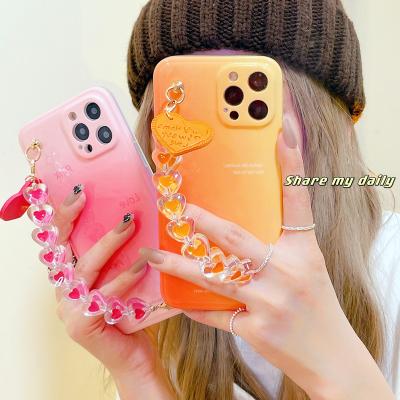 China Luxury shockproof wristband mobile phone case, young people's favorite, European and American trends, gifts, can be customized for sale