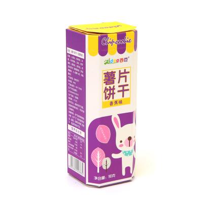 China Recyclable Custom Printing Design Packaging Potato Chips Cookie Food Paper Cardboard Boxes for sale