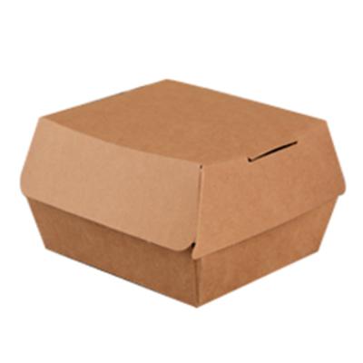 China Recyclable Kraft Cardboard Paper Custom Printing Hamburger Making Corrugated Burger Packaging Box for sale