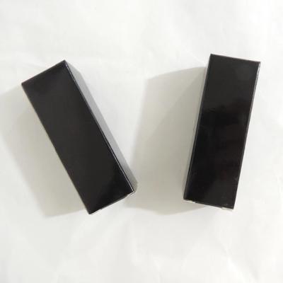 China Top Selling Recycled Materials Full Black Printed Paper Box For Lipstick Package for sale