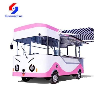 China Most popular flour mill in night market mobile food cart with frozen yogurt machine for sale