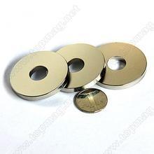 China R25X15X10MM strong and permenent 	ring Neodymium Ring Magnets in silver color for sale