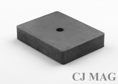 China Block shape ceramic ferrite magnets with hole and certified by ISO14001 for sale