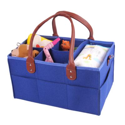 China Wholesale PACKING BAG New Trend Felt Diaper Bags Baby Diaper Cart Organizers For Mothers With Removable Cover Product for sale