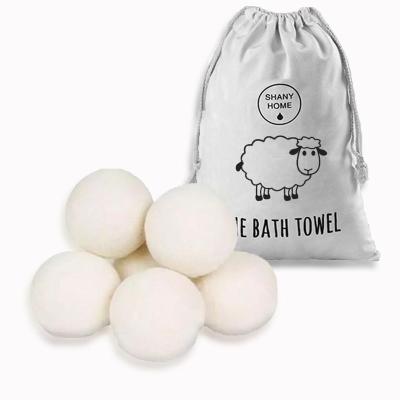 China Factory Promotion Cleaning Biodegradable Natural Eco Friendly White Wool Felt Laundry Balls for sale