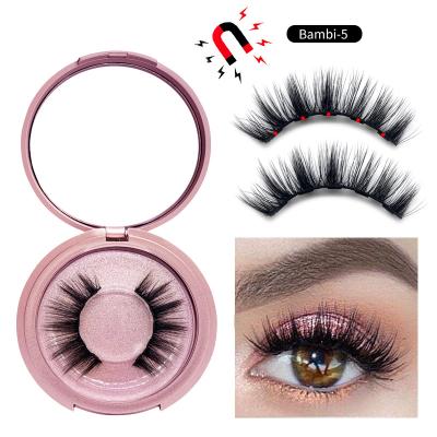 China A Reusable Pair Magnetic Enhancing 25mm Mink Handmade High Quality False Eyelashes With Liquid Eyeliner Tweezers for sale