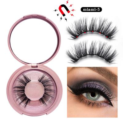 China Magnetic Eyelashes Wholesale New Style Private Label Soft Full Strip Lashes 3D False Mink Eyelashes Extension Kits for sale