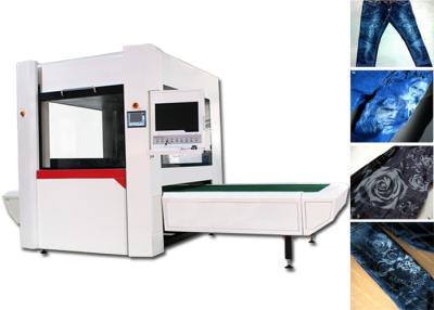 China Energy - saving CO2 RF Jeans Laser Marking Machine System For Denim for sale