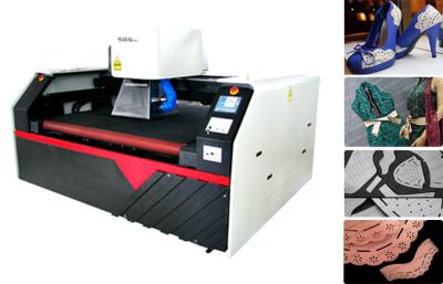 China SCANLAB Leather Laser Engraving Cutting Machine With Conveyor Working Table for sale