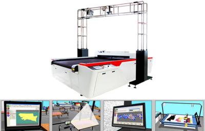 China Máquina de cuero del cortador del laser para la cubierta de asiento de carro con convertir a digital/jerarquización del modelo en venta