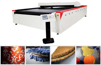 China Flatbed Carpet Laser Cutting Machine for Logo Mat , Laser Cutter Engraver for sale