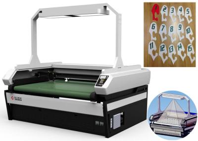 China Large Vision Area Label Laser Cutter , CCD Camera Laser Cutter for Big Embroidery Patch for sale