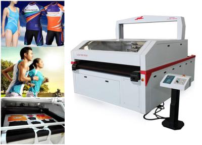 China Printed Stretch Fabric Laser Cutter for Lycra / Spandex / Polyester Swimwear for sale