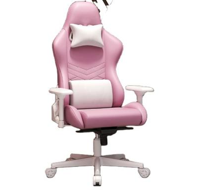 China Other OEM Odm Pink Gamer Chair Nepal Executive Office Video Game Rocker Cute Pink Leather Computer Chair 2023 for sale