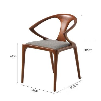 China Wholesale (Size) Color Adjustable Modern Wood Chair Walnut Perfect Design For Hotel Use Accent Furniture Antique Dining Room Chairs for sale