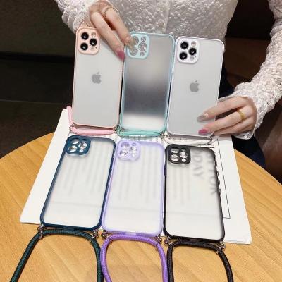 China Sublimation Case Masks TPU Phone Cover With Blanks Tempered Glass Insert For iPhone 12 006 for sale