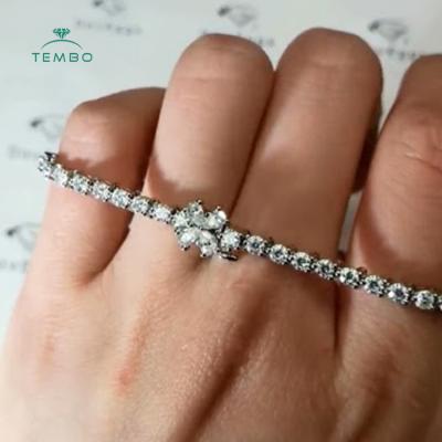 China Other Factory Best Sale Fashion 925 Sterling Silver Plated Gold Smart Bracelets D Diamond Bracelet For Girl Color for sale