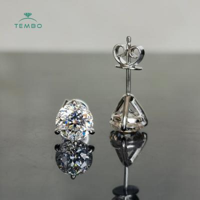 China Other Round Excellent Cut Diamond Stud Earrings Developed by VVS Lab Setting in 14K Gold Filled by Tembo for sale