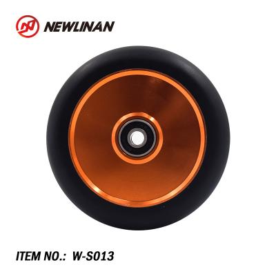 China PU Stops Scooter Hollow Wheels 100mm 110mm With ABEC-9 Bearing for sale