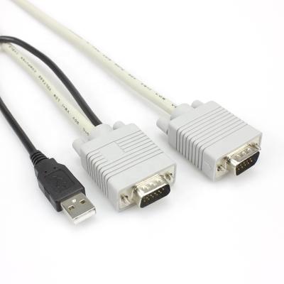 China Monitor 5M VGA Male To Male+USB KVM Cable For Mt Viki Switch 15 Pin VGA Cable Computer Monitor Adapter Converter Cord for sale