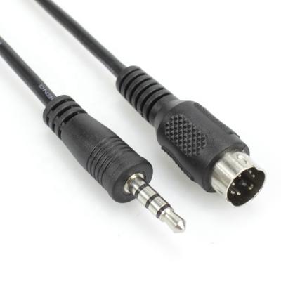 China Custom Shielded Microphone Cord 3.5mm TRRS Plug To Mini DIN 6 Pin Male DIN Plug Audio Cable for sale