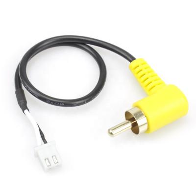 China Speaker RCA To XH-2.54 2P Audio Jack With Cable Right Angle 2.54 RCA Plug Housing for sale